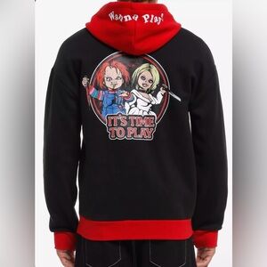 Hot Topic Bride Of Chucky Duo Portrait Color-Block Hoodie Size XL Unisex
